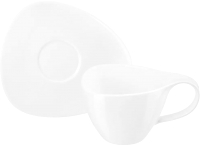 Чашка с блюдцем Elan Gallery Колоранс / 540854 (белый) - 