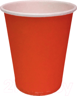 Набор бумажных стаканов Gecko Однослойный 205мл (2x50шт, красный)