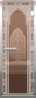 Стеклянная дверь для бани/сауны Doorwood Хамам Восточная арка 70x190 / DW00468 (бронза) - 