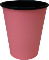 Набор бумажных стаканов Gecko Однослойный 205мл (2x50шт, розовый/черный внутри) - 