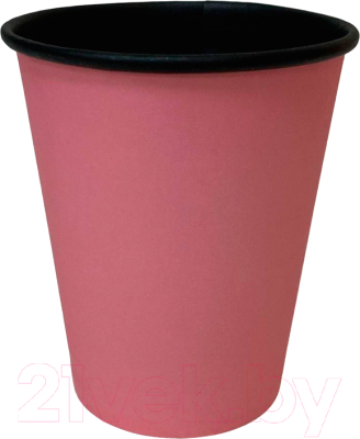 Набор бумажных стаканов Gecko Однослойный 205мл (2x50шт, розовый/черный внутри)