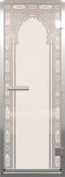 Стеклянная дверь для бани/сауны Doorwood Хамам Восточная арка 70x190 / DW00801 (сатин) - 