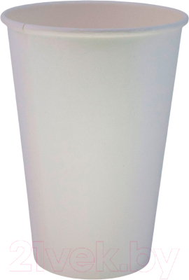 Набор бумажных стаканов Gecko Однослойный 450мл (2x50шт, белый)
