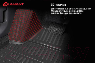 Комплект ковриков для авто ELEMENT JRUS0001 для Jetour Dashing 2023 (4шт)