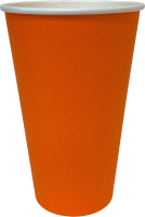 Набор бумажных стаканов Gecko Однослойный 450мл (2x50шт, оранжевый) - 