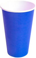 Набор бумажных стаканов Gecko Однослойный 450мл (2x50шт, синий) - 