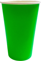 Набор бумажных стаканов Gecko Однослойный 450мл (2x50шт, зеленый) - 