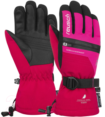 Перчатки лыжные Reusch Lando R-Tex XT Junior / 6161243-3347 (р-р 5, Cerise/Pink Glo)