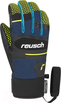 Перчатки лыжные Reusch Scorpion R-Tex XT / 6301206-7800 (р-р 7, Blck/Dress Blu/Saf Yellow)