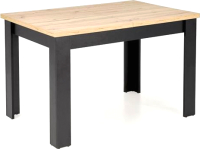 Обеденный стол Halmar Bagio 120-160x80x77 (дуб артизан/черный) - 