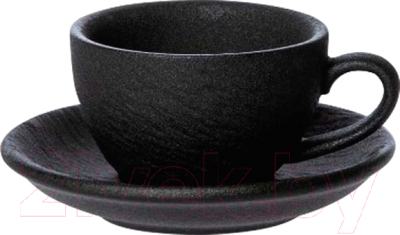 Чашка с блюдцем Corone Grafica XSY299/XSY300 / фк6925 (черный)