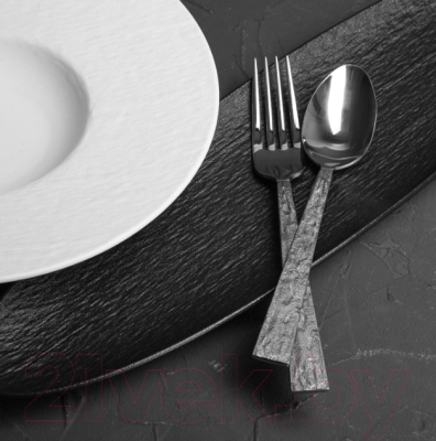 Тарелка столовая обеденная Corone Grafica XSY3265 / фк6917 (черный)