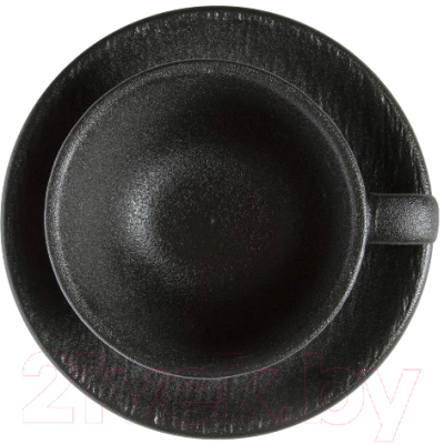 Чашка с блюдцем Corone Grafica XSY297/XSY298 / фк6924 (черный)