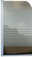 Стеклянная шторка для ванны Coliseum 7038 75x140 (прозрачное стекло/полоска)