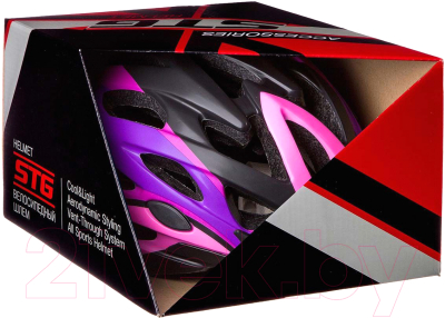 Защитный шлем STG MV29-A / Х89036 (M, розовый/фиолетовый/черный)