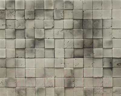 Декоративный камень бетонный РокСтоун Травертин мозаика 3D 1726П (серый мрамор)