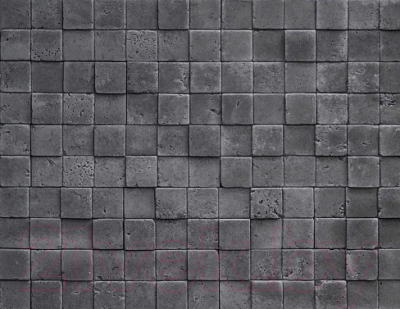Декоративный камень бетонный РокСтоун Травертин мозаика 3D 1719П (черный пепел)