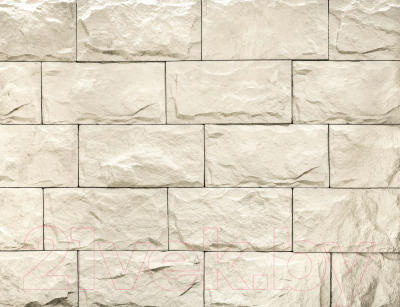 Декоративный камень бетонный РокСтоун Мрамор широкий 2500П (белый)