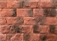 Декоративный камень РокСтоун Мрамор широкий 2505П (красный) - 