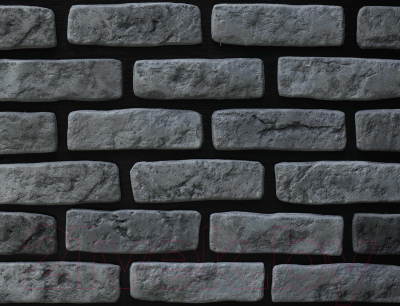 Декоративный камень бетонный РокСтоун Кирпич Венеция 2619П (черный пепел)