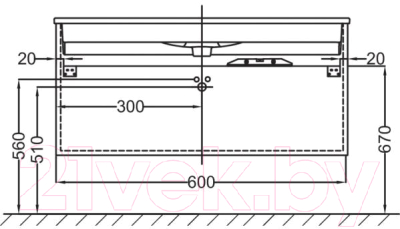 Тумба под умывальник Jacob Delafon EB2030-RA-N18