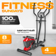 Эллиптический тренажер Sundays Fitness Simple Line K8309H-1 (черный/красный) - 