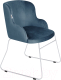Миниатюра изображения товара Стул Sheffilton SHT-ST39/S167 (тихий океан/хром лак микровелюр/металл)