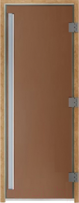 Стеклянная дверь для бани/сауны Doorwood Престиж Pro 70x190 / DW03218 (бронза матовый)