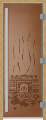 Стеклянная дверь для бани/сауны Doorwood Престиж Банька 80x200 / DW02319
