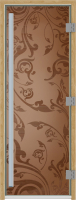 Стеклянная дверь для бани/сауны Doorwood Престиж Венеция 80x200 / DW03608 (бронза матовый) - 