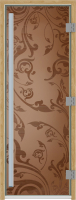 Стеклянная дверь для бани/сауны Doorwood Престиж Венеция 70x190 / DW03521 (бронза матовый) - 