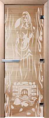 Стеклянная дверь для бани/сауны Doorwood Горячий пар 70x190 / DW01516