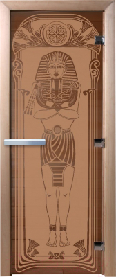 Стеклянная дверь для бани/сауны Doorwood Египет 70x190 / DW01308 (бронза матовый)