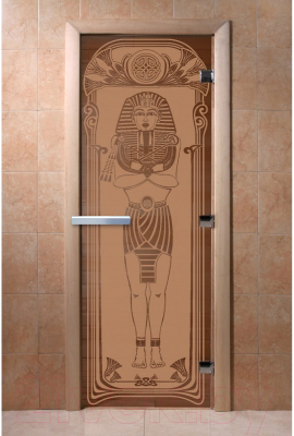 Стеклянная дверь для бани/сауны Doorwood Египет 70x190 / DW01308 (бронза матовый)