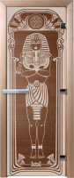 Стеклянная дверь для бани/сауны Doorwood Египет 70x190 / DW01309 (бронза) - 