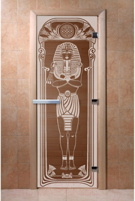 Стеклянная дверь для бани/сауны Doorwood Египет 70x190 / DW01309 (бронза)