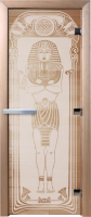 Стеклянная дверь для бани/сауны Doorwood Египет 70x190 / DW01874 (сатин) - 