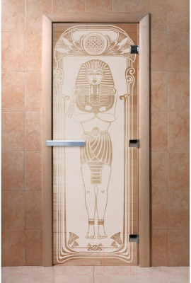 Стеклянная дверь для бани/сауны Doorwood Египет 70x190 / DW01874 (сатин)