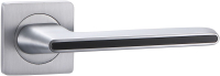 Ручка дверная Vantage V51L-2 AL (матовый хром/черный глянец) - 