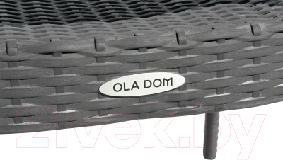 Комплект садовой мебели Ellastik Plast Ola Dom S-GS03+K-GS03 (антрацит/темно-серый)