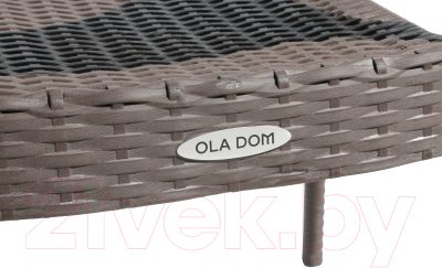 Комплект садовой мебели Ellastik Plast Ola Dom S-GS01+K-GS01 (коричневый)