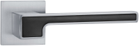 Ручка дверная Vantage V91L-2/BL SL (матовый хром/черный) - 