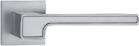Ручка дверная Vantage V91L-2/WH SL (матовый хром/белый) - 