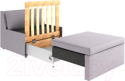 Кресло-кровать Mio Tesoro Тилаус ACH (Twist 19 Grey)