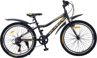 Детский велосипед DeltA Street 24 2401 (12, черный/золото) - 