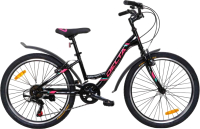 Детский велосипед DeltA Butterfly 24 2407 (13, черно-розовый) - 