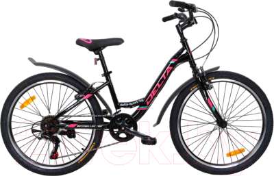 Детский велосипед DeltA Butterfly 24 2407 (13, черно-розовый)