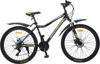 Велосипед DeltA Street 27,5 2701 (16, черный/зеленый) - 