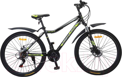 Велосипед DeltA Street 27,5 2701 (16, черный/зеленый)