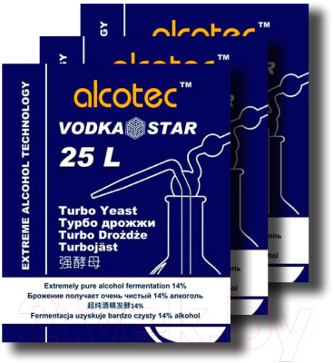 Дрожжи Alcotec Vodka Star Turbo (3x73г)